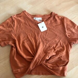 Urban Outfitters Rust Twist Front Tee